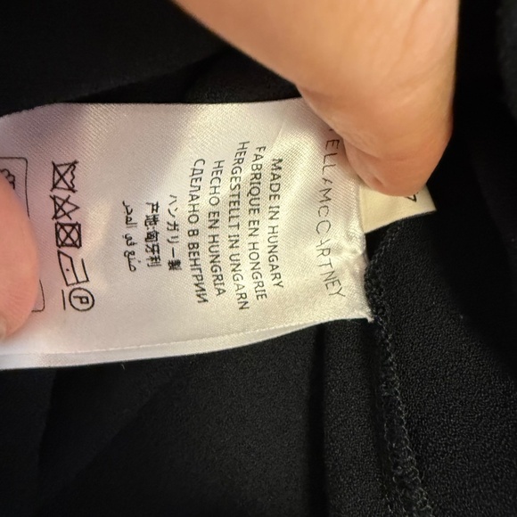 Stella McCartney Black Ruffle Hem Peplum Tunic  Top Size 40 - Picture 4 of 10